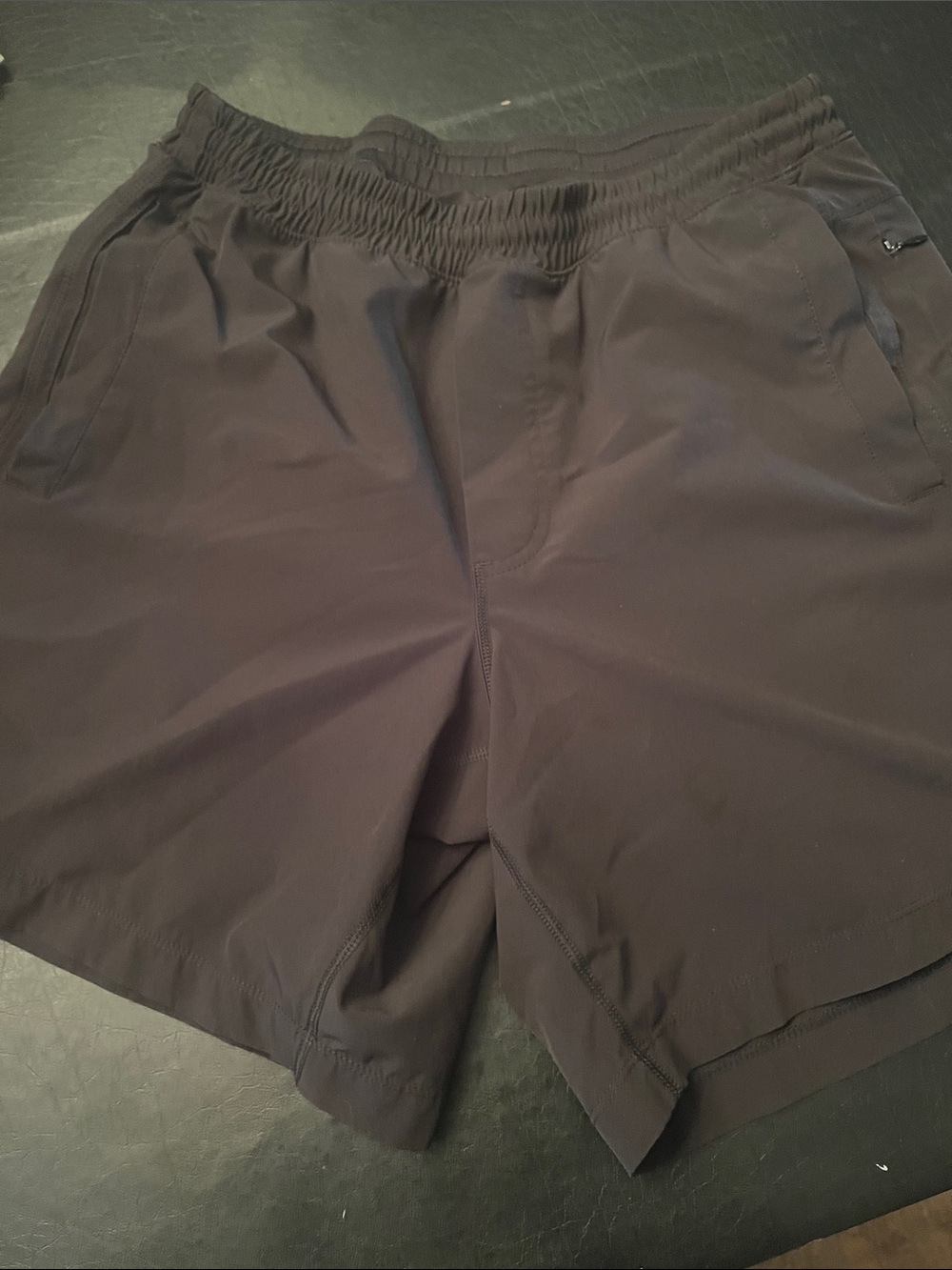 Birddogs Black Athletic Shorts with Zip Pocket